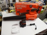 (BWALL) CRAFTSMAN V20 20-VOLT MAX LITHIUM ION BRUSHLESS CORDLESS ELECTRIC LEAF BLOWER. ITEM # 805208