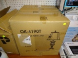 (R6) PAIR OF DEVINE DESIGNS ELEGANT HOMES TABLE LAMPS. MODEL #OK-4190T. MEASURES 15