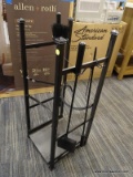 (R1) FIREPLACE TOOL SET WITH STAND; 5 PIECE BLACK FINISHED FIREPLACE TOOL SET TO INCLUDE A SHOVEL,
