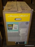 (R2) AMERICAN STANDARD COMPLETE TOILET; MAINSTREAM COLLECTION COMPLETE TOILET WITH A WHITE COLOR AND