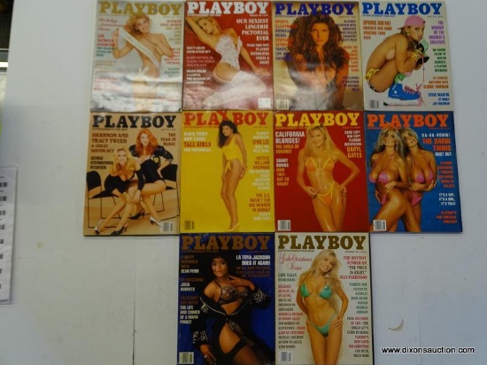 1991 PLAYBOY MAGAZINES; 10 PIECE LOT OF 1991 PLAYBOY MAGAZINES TO INCLUDE EVERY MONTH BUT JUNE AND
