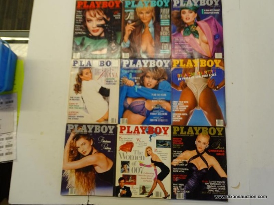 1987 PLAYBOY MAGAZINES; 9 PIECE LOT OF 1987 PLAYBOY MAGAZINES TO INCLUDE EVERY MONTH BUT JANUARY,