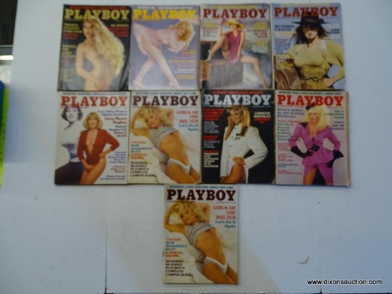 1984 PLAYBOY MAGAZINES; 9 PIECE LOT OF 1984 PLAYBOY MAGAZINES TO INCLUDE EVERY MONTH BUT JANUARY,