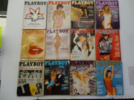 1979 PLAYBOY MAGAZINES; ALL 12 EDITIONS FROM THE 1979 PLAYBOY COLLECTION.