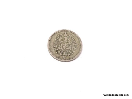 1888 GERMAN 5 PFENNIG, RARE DATE.