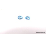 1.05 CT PEAR SHAPED BLUE TOPAZ. MATCHED PAIR. MEASURES 6MM X 4MM X 3MM.