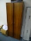 (OFC3) WOOD GRAIN 2 DOOR STORAGE CABINET. HAS MULTIPLE STORAGE SLOTS. MEASURES 29