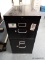 (OFC3) BLACK METAL HON 2 DRAWER LATERAL FILING CABINET. HAS MARKS AND DENTING. MEASURES 15