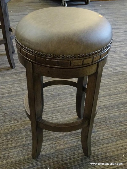 AMERICAN HERITAGE SONOMA COUNTER STOOL IN SUEDE GRAY; SERVE YOUR GUESTS IN STYLE WITH THESE COMFY