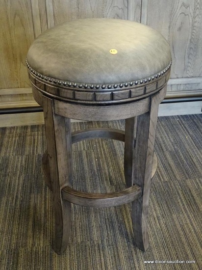 AMERICAN HERITAGE SONOMA COUNTER STOOL IN SUEDE GRAY; SERVE YOUR GUESTS IN STYLE WITH THESE COMFY