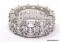 .925 STERLING SILVER LADIES 5 CT ETERNITY BAND RING. SIZE 7 1/2.