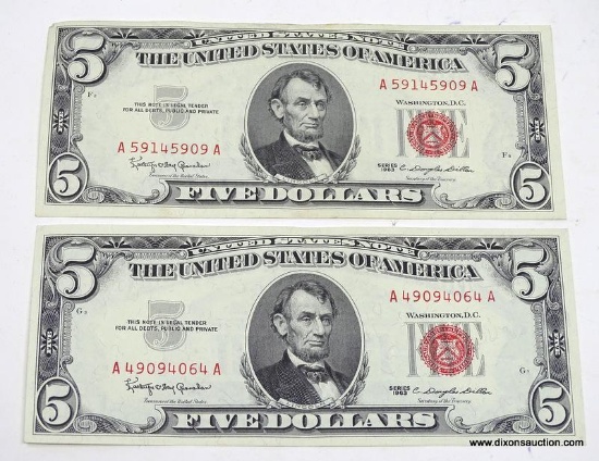 [2] $5 RED SEAL UNCIRCULATED NOTES