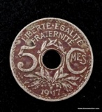 WWI - FRANCE 1917 5 CENTIMES