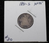 1891-S XF45 LIBERTY SEATED DIME