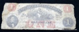 1862 CONFEDERATE TREASURY $1 NOTE