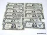 14 U.S. $1 SILVER CERTIFICATES 1935-1957