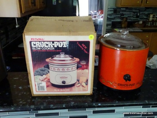 (KIT) CROCKPOT; RIVAL CROCK POT WITH ORIGINAL BOX AND INCLUDES COOKBOOK