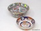 (LEFT WALL) ORIENTAL BOWLS; 2 ORIENTAL BOWLS- 8 IN DIA. ROSE MEDALLION BOWL AND A 6 IN IMARI BOWL