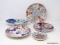 (LEFT WALL) ORIENTAL PORCELAIN LOT; LOT INCLUDES 3 IMARI PLATES- 2- 8.5 IN DIA. AND 1- 7.5 IN DIA.,