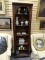 (LEFT WALL) BOOKCASE; PINE STAINED WALNUT BENNINGTON BOOKCASE- 24 IN X 10.5 IN X 80 IN