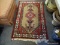 (LEFT WALL) ORIENTAL RUG; HAND WOVEN HAMADAN RUG IN RED, IVORY AND BROWN- 37 IN X 60 IN