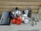 (LEFT WALL) KITCHEN LOT; MISC.. KITCHEN ITEMS TO INCLUDE; STEAK KNIFE SET NEW IN BOX, PENGUIN MOTIF