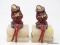 (R1) DECO BOOKENDS; PR. OF ART DECO ALABASTER AND METAL FIGURAL CLOWN BOOKENDS- 7 IN. H.