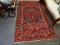 (R1) ORIENTAL RUG; SEMI- ANTIQUE HAND WOVEN ORIENTAL HAMADAN IN RED, BLUE AND BROWN- SHOWS MINOR