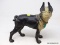 (R1) IRON DOORSTOP; CAST IRON REPLICA BOSTON TERRIER DOORSTOP- 10 IN L X 10 IN H.