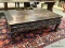 (R2) COFFEE TABLE; VINTAGE ORIENTAL CARVED ROSEWOOD COFFEE TABLE- 33 IN X 19 IN X 12 IN