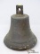 (R2) BRONZE BELL; ANTIQUE BRONZE BELL- 8 IN DIA. X 10 IN H.