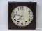 (R2) ANTIQUE WALL CLOCK; ANTIQUE KENMORE ELECTRIC TIME WALL CLOCK IN MAHOGANY CASE, ORIGINAL WORKS
