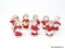 (LEFT WALL) ANGEL FIGURINES; 8 SINGING ANGEL FIGURINES- 4 IN H