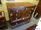 (LEFT WALL) EMPIRE CHEST; 19TH CEN. EMPIRE MAHOGANY CHEST, 2 OVER 3 DRAWERS DOVETAILED WITH POPLAR
