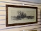 (LEFT WALL) VINTAGE FRAMED ENGRAVING; FRAMED AND MATTED ARTIST PROOF LANDSCAPE ENGRAVING BY J RHODES