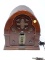 (LEFT WALL) VINTAGE STYLE DOME SHAPED RADIO; THOMAS COLLECTION EDITION DOME TOP RADIO IN MAHOGANY