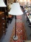 (LEFT WALL) FLOOR LAMP; BRONZE TONED FLOOR LAMP WITH SHADE- 61 IN H
