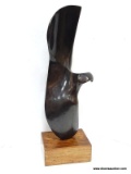 SIGNED LEONARDO NIERMAN BRONZE EAGLE SCULPTURE TITLED 