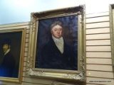 (LEFT WALL) 19TH CEN. OIL PORTRAIT; FRAMED 19TH CEN. OIL ON CANVAS PORTRAIT OF GENTLEMAN IN GOLD