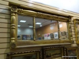 (LEFT WALL) 19TH CEN MANTLE MIRROR- 19TH CEN. GOLD GILDED FEDERAL MANTLE MIRROR- 56 IN X 26 IN- VERY