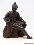 (R1) CLOCK TOPPER STATUE; METAL ROMAN SOLDIER CLOCK TOPPER STATUE- 8 IN H.