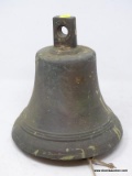 (R2) BRONZE BELL; ANTIQUE BRONZE BELL- 8 IN DIA. X 10 IN H.