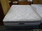 BEAUTYREST, RECHARGE WORLD CLASS, QUEEN SIZE MATTRESS WITH BOX SPRING AND METAL BED FRAME.