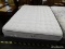 SERTA MATTRESS 1ST, DILLON STYLE, QUEEN SIZE MATTRESS WITH BOX SPRING AND METAL BED FRAME.