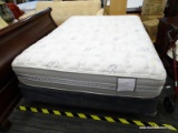 BELLAGIO AT HOME BY SERTA, QUEEN SIZE MATTRESS WITH BOX SPRING AND METAL BED FRAME. MATTRESS HAS