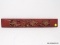 ORIENTAL CARVING; ORIENTAL PAINTED WOOD FLORAL CARVING- 3 IN X 17.5 IN