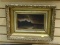 (LEFT WALL) OIL ON CANVAS; 19TH CEN. FRAMED OIL ON CANVAS OF A STORMY LANDSCAPE SIGNED C.E. STONE IN