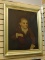 (LEFT WALL) 19TH CEN PORTRAIT; FRAMED OIL ON CANVAS PORTRAIT OF VICTORIAN GIRL IN GOLD FRAME-