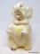 (RIGHT WALL) COOKIE JAR; VINTAGE ELEPHANT COOKIE JAR- MARKED USA, POSSIBLY UNSIGNED MCCOY- 11 IN H