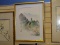 (RIGHT WALL) ORIENTAL PAINTING; FRAMED AND MATTED ORIENTAL PAINTING ON SILK OF LANDSCAPE WITH ASIAN